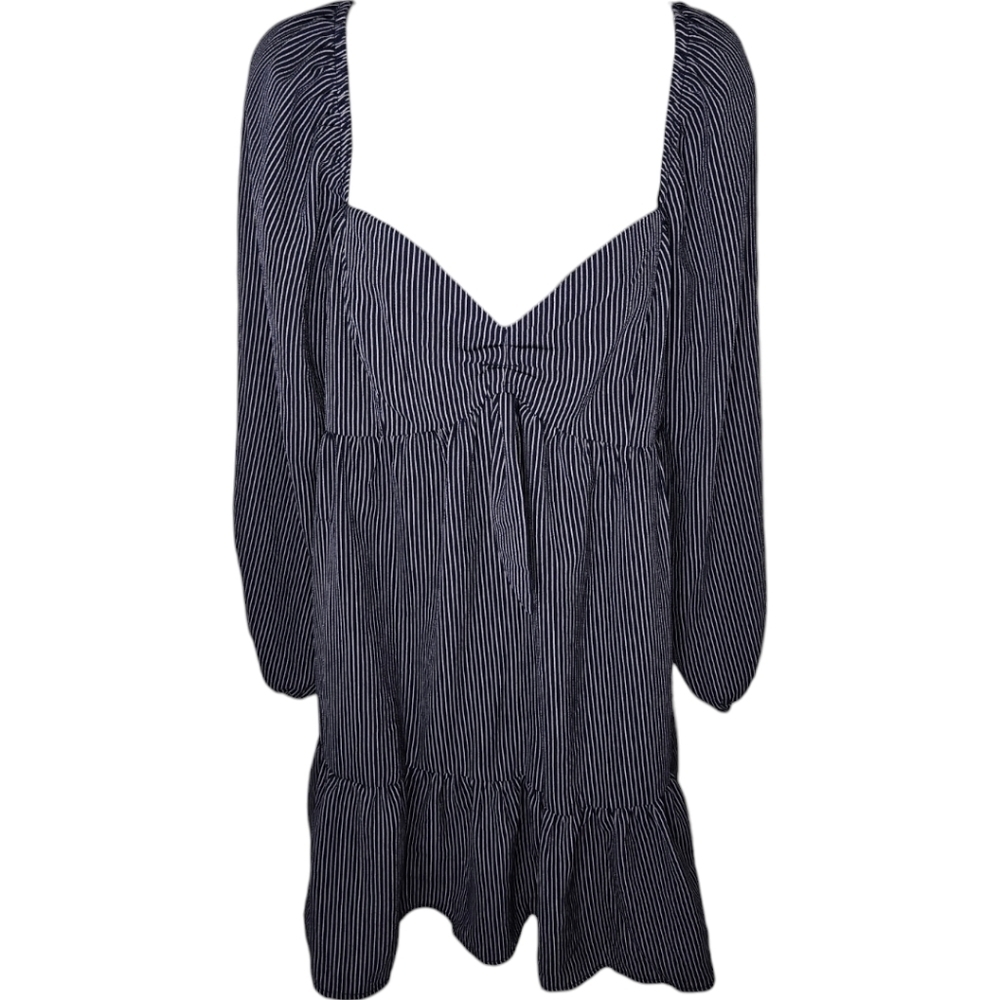 NWT Macy's Backstage Speechless Tiered Ruffled Striped Dress
